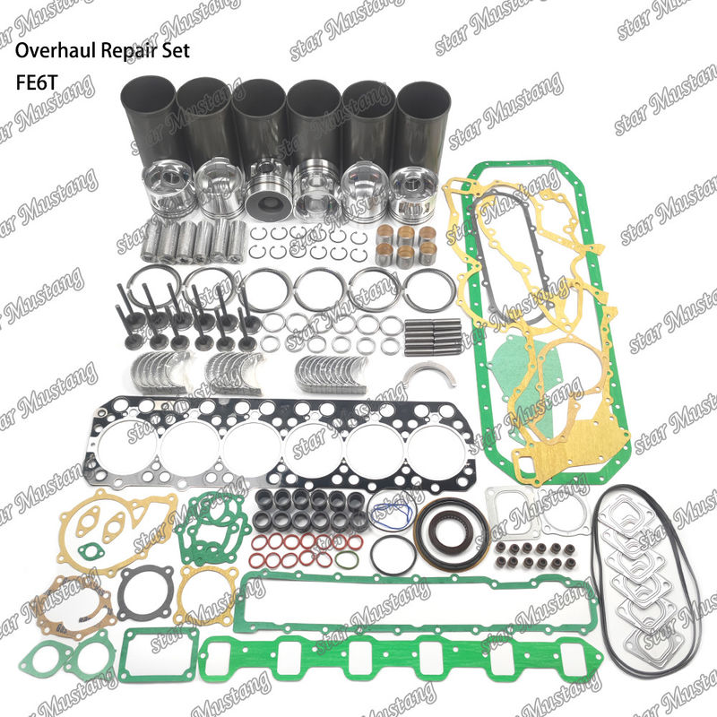 FE6 12V Kit de réparation de réparation de cylindre de revêtement de piston Kit de joints Kit guide du siège de soupape roulement principal roulement de la tige pour Hino