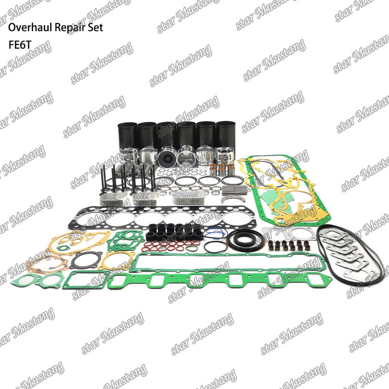 FE6 12V Kit de réparation de réparation de cylindre de revêtement de piston Kit de joints Kit guide du siège de soupape roulement principal roulement de la tige pour Hino