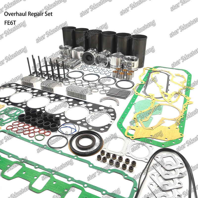 FE6 12V Kit de réparation de réparation de cylindre de revêtement de piston Kit de joints Kit guide du siège de soupape roulement principal roulement de la tige pour Hino