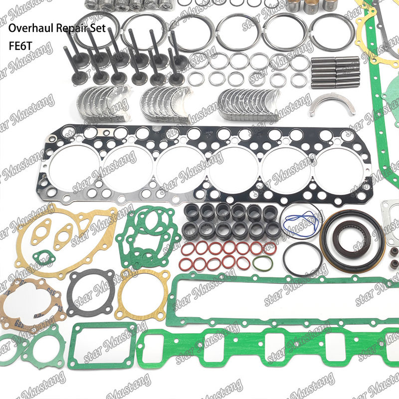 FE6 12V Kit de réparation de réparation de cylindre de revêtement de piston Kit de joints Kit guide du siège de soupape roulement principal roulement de la tige pour Hino