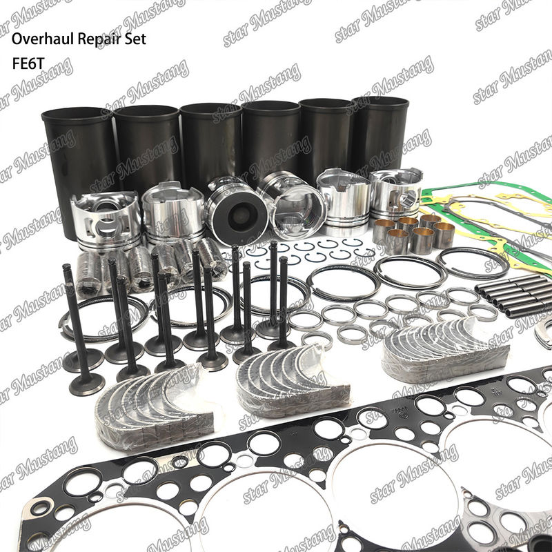 FE6 12V Kit de réparation de réparation de cylindre de revêtement de piston Kit de joints Kit guide du siège de soupape roulement principal roulement de la tige pour Hino