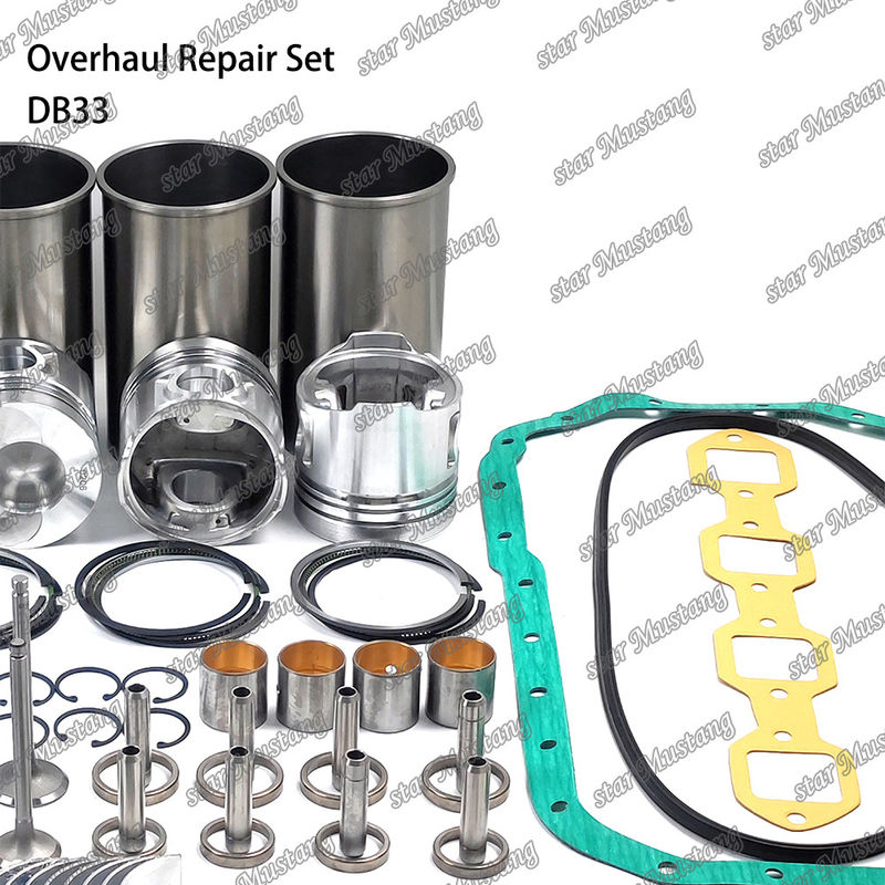 DB33 Kit de réparation de réparation de cylindre de revêtement de piston Kit de joints Kit guide du siège de soupape roulement principal roulement à barres pour Doosan