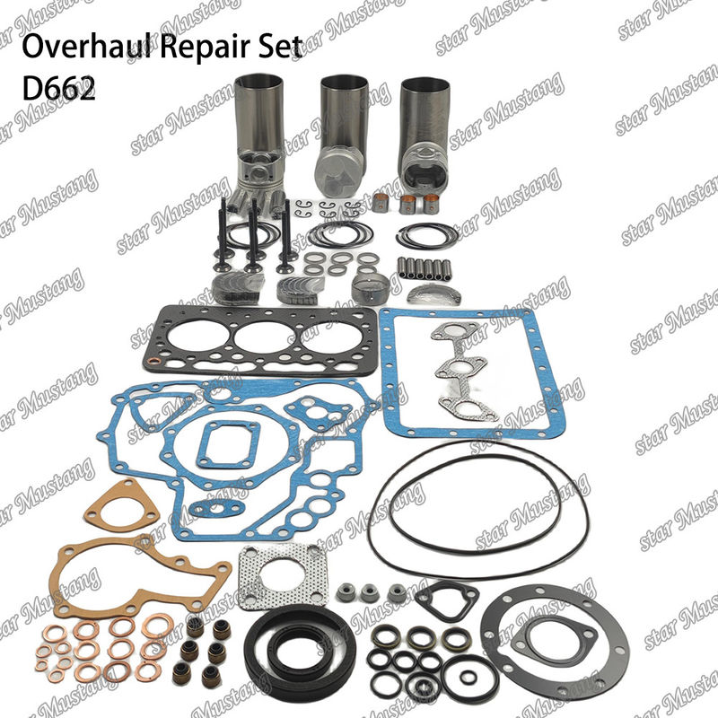 D662 Kit de réparation de réparation de cylindre de remplissage de piston Kit de joints Kit guide du siège de vanne roulement principal roulement à cône roulement pour Kubota