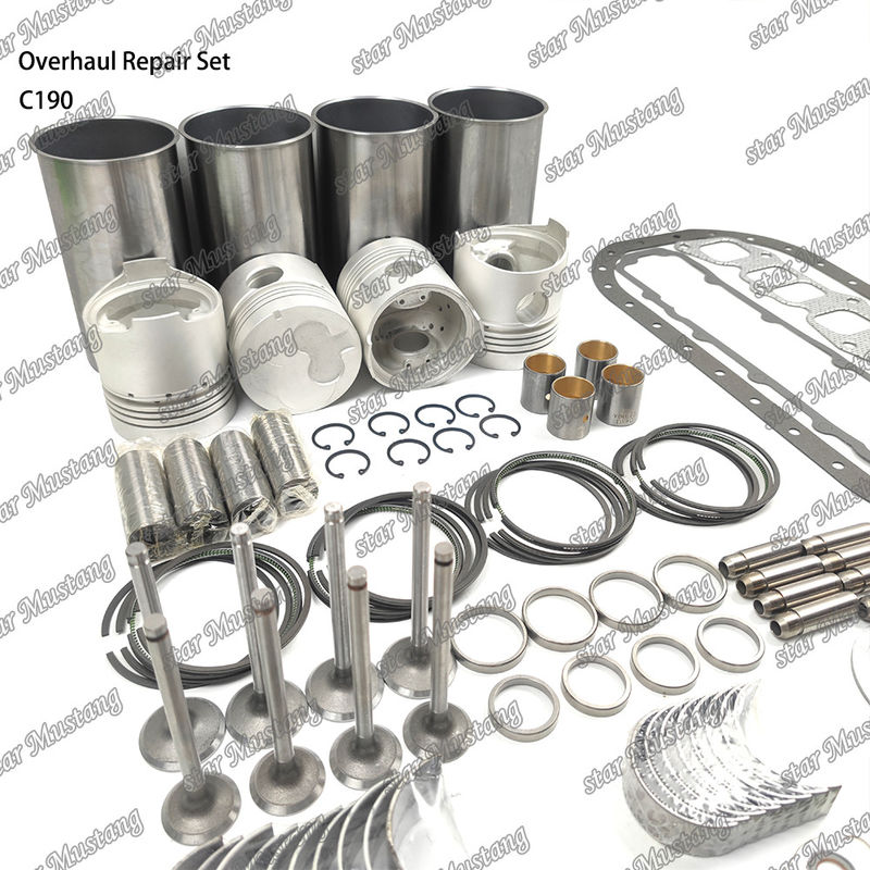C190 Réparation complète Ensemble de cylindres de revêtement de piston Kit de joints Kit de soupape Guide du siège de la soupape roulement principal roulement à barres pour Isuzu