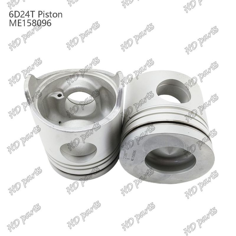 Piston 6D24T Chambre de combustion 69mm 3.3 double inclinaison x3x4mm ME158096 Pour les pièces détachées de moteur Mitsubishi