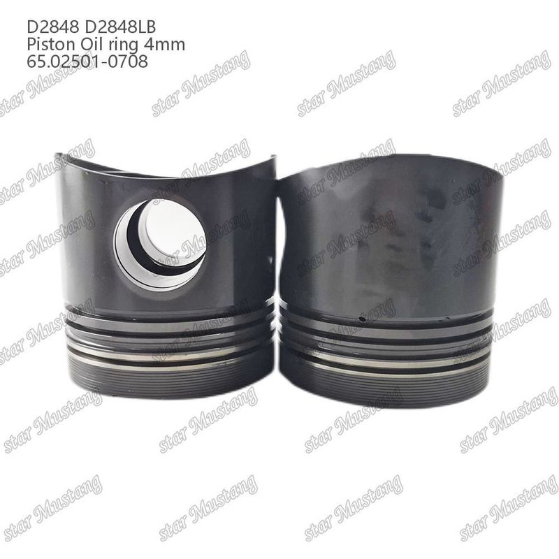 Piston D2848 D2848LB anneau d'huile 4 mm 65.02501-0708 Pour les pièces de réparation de moteurs diesel Doosan