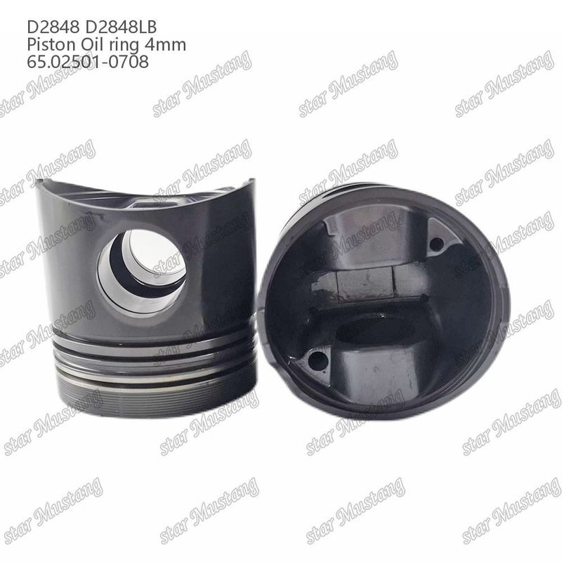 Piston D2848 D2848LB anneau d'huile 4 mm 65.02501-0708 Pour les pièces de réparation de moteurs diesel Doosan
