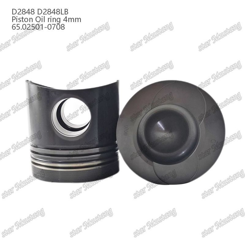 Piston D2848 D2848LB anneau d'huile 4 mm 65.02501-0708 Pour les pièces de réparation de moteurs diesel Doosan