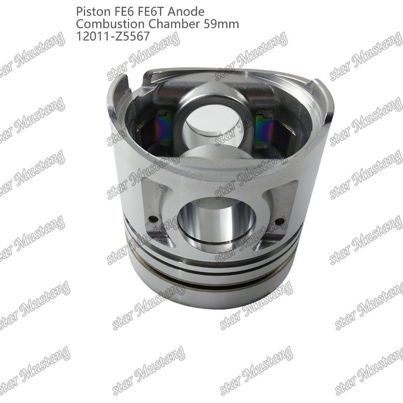 FE6 FE6T Chambre à piston du moteur Taille 59 mm 3x2x4 mm 12011-Z5567 Pour les pièces de rechange du moteur Nissan