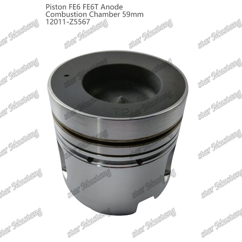 FE6 FE6T Chambre à piston du moteur Taille 59 mm 3x2x4 mm 12011-Z5567 Pour les pièces de rechange du moteur Nissan