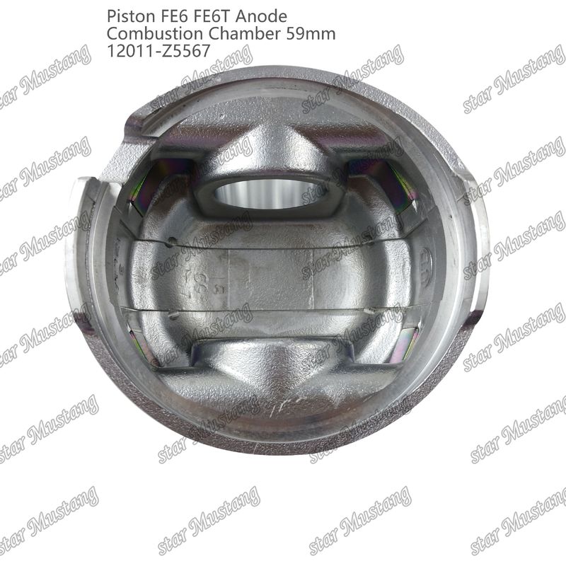 FE6 FE6T Chambre à piston du moteur Taille 59 mm 3x2x4 mm 12011-Z5567 Pour les pièces de rechange du moteur Nissan