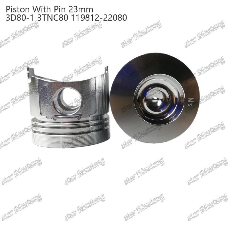 Piston 3D80-1 3TNC80 PIN SIZE 23mm 119812-22080 Pour les pièces de réparation de moteurs diesel Yanmar