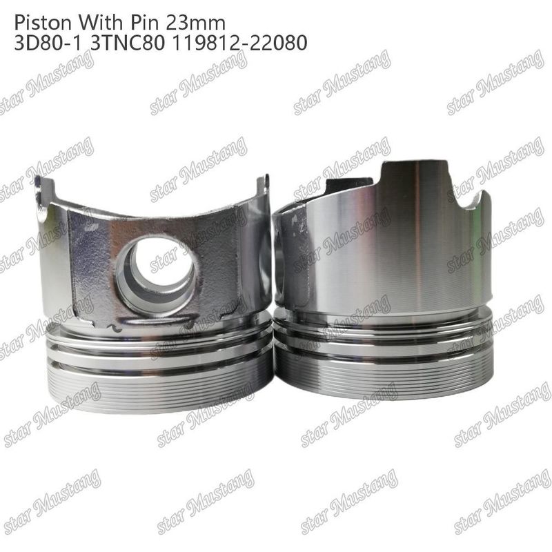 Piston 3D80-1 3TNC80 PIN SIZE 23mm 119812-22080 Pour les pièces de réparation de moteurs diesel Yanmar