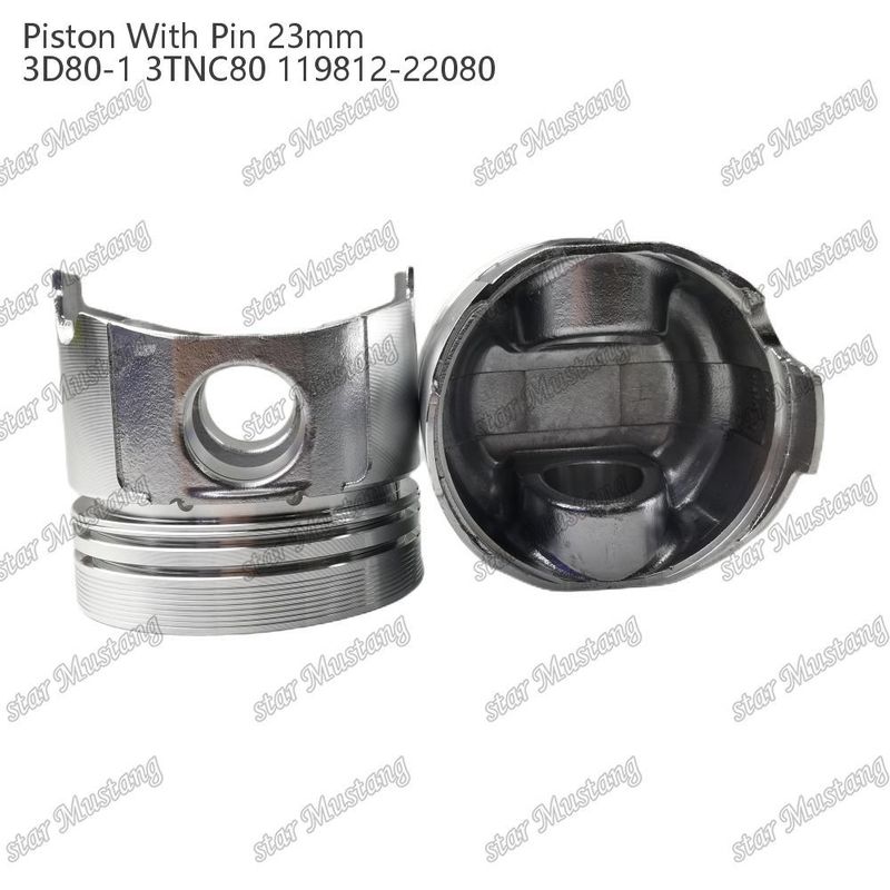 Piston 3D80-1 3TNC80 PIN SIZE 23mm 119812-22080 Pour les pièces de réparation de moteurs diesel Yanmar