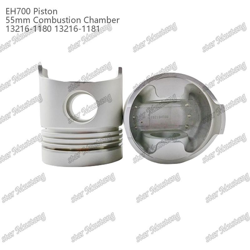 Piston EH700 55 mm chambre de combustion 13216-1181 13216-1180 Pour les pièces de réparation des moteurs diesel Hino