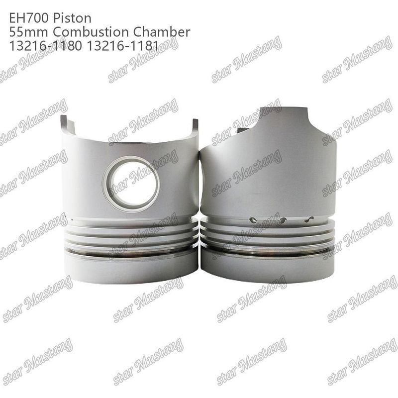 Piston EH700 55 mm chambre de combustion 13216-1181 13216-1180 Pour les pièces de réparation des moteurs diesel Hino
