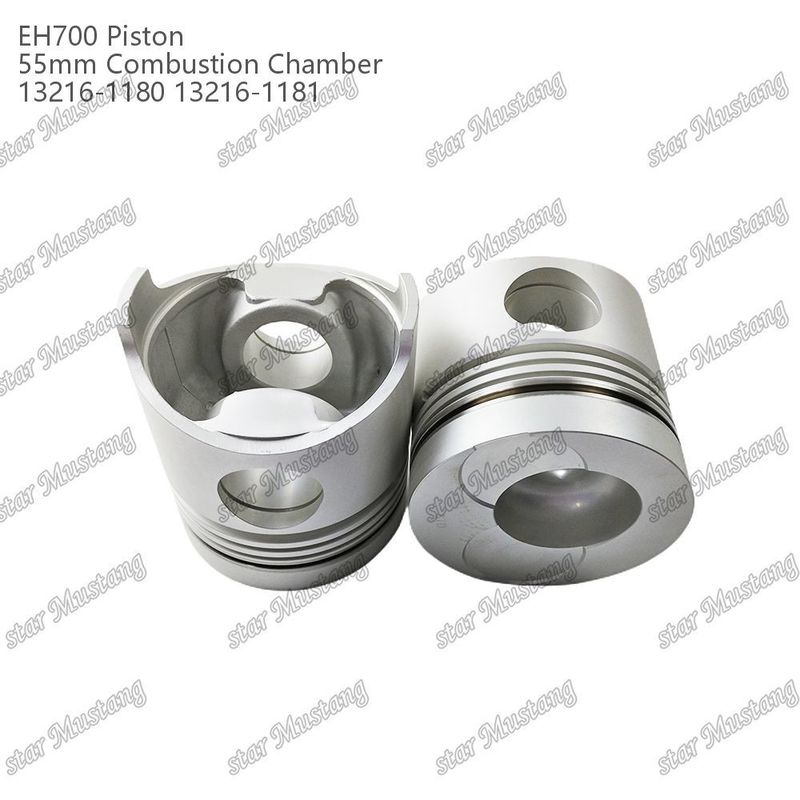 Piston EH700 55 mm chambre de combustion 13216-1181 13216-1180 Pour les pièces de réparation des moteurs diesel Hino