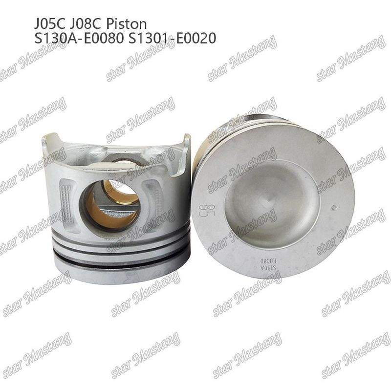 Piston J05C J08C avec pochette de cuivre 65 mm chambre de combustion refroidissement interne S130A-E0080 S1301-E0020 Pour Hino