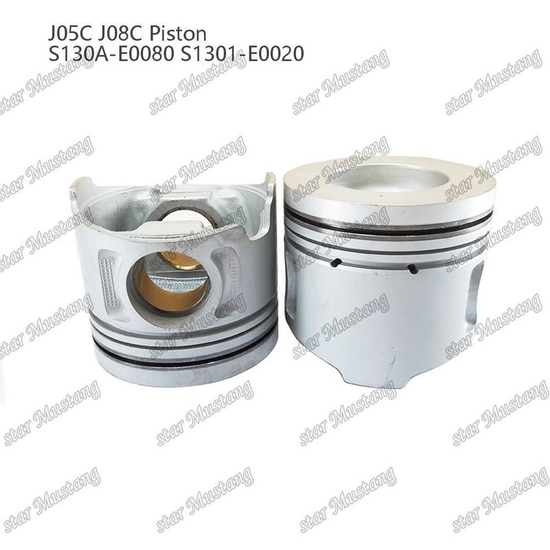Piston J05C J08C avec pochette de cuivre 65 mm chambre de combustion refroidissement interne S130A-E0080 S1301-E0020 Pour Hino