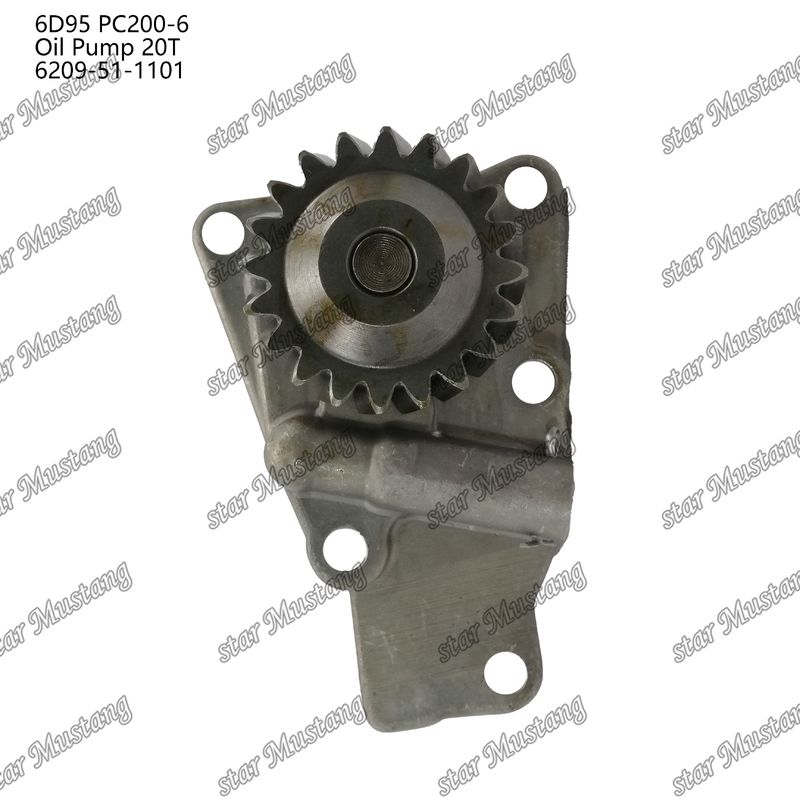 Pompe à huile 6D95 PC200-6 20T 6209-51-1101 Pour pièces détachées de moteur Kumatsu