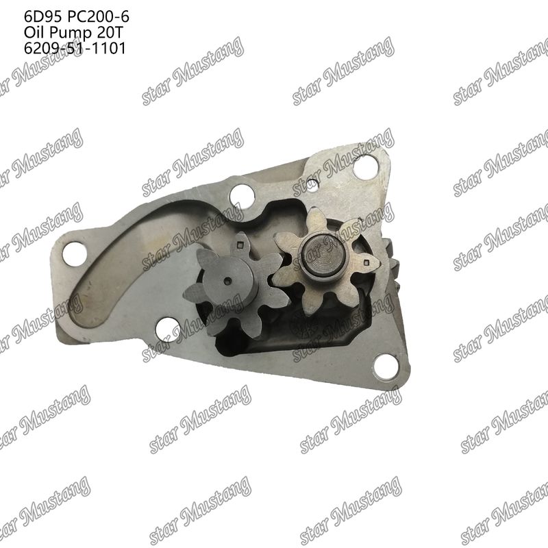 Pompe à huile 6D95 PC200-6 20T 6209-51-1101 Pour pièces détachées de moteur Kumatsu