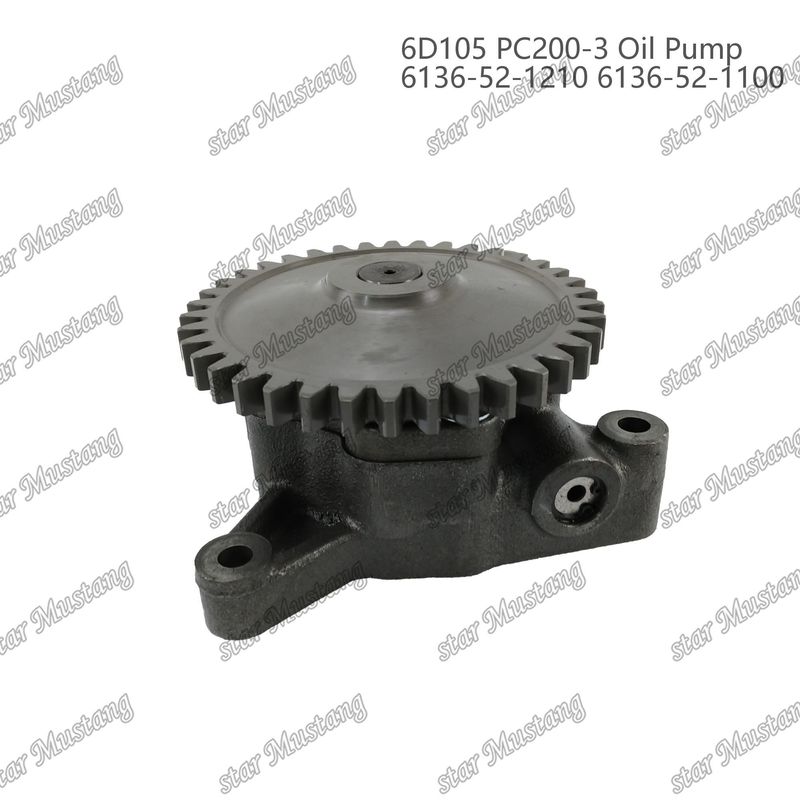 Pompe à huile 6D105 PC200-3 6136-52-1210 6136-52-1100 Pour pièces détachées de moteur Kumatsu