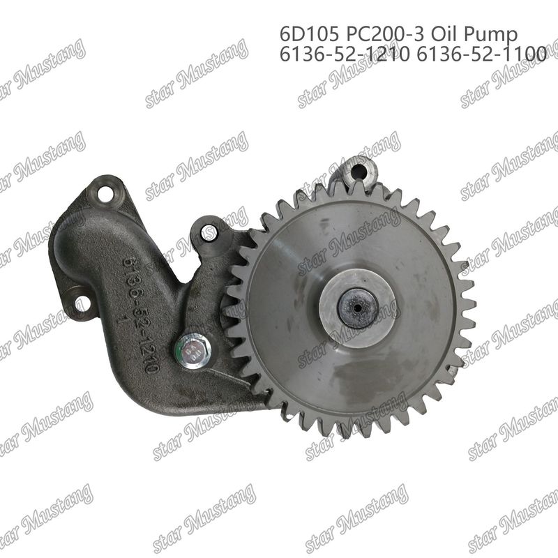 Pompe à huile 6D105 PC200-3 6136-52-1210 6136-52-1100 Pour pièces détachées de moteur Kumatsu