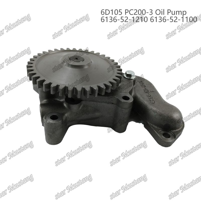 Pompe à huile 6D105 PC200-3 6136-52-1210 6136-52-1100 Pour pièces détachées de moteur Kumatsu