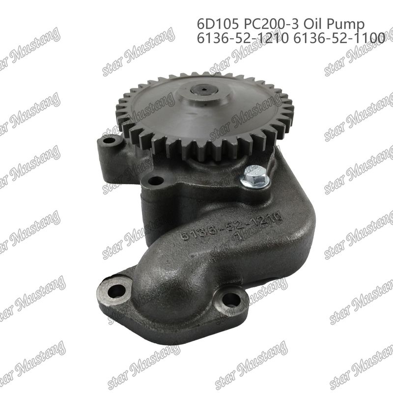 Pompe à huile 6D105 PC200-3 6136-52-1210 6136-52-1100 Pour pièces détachées de moteur Kumatsu