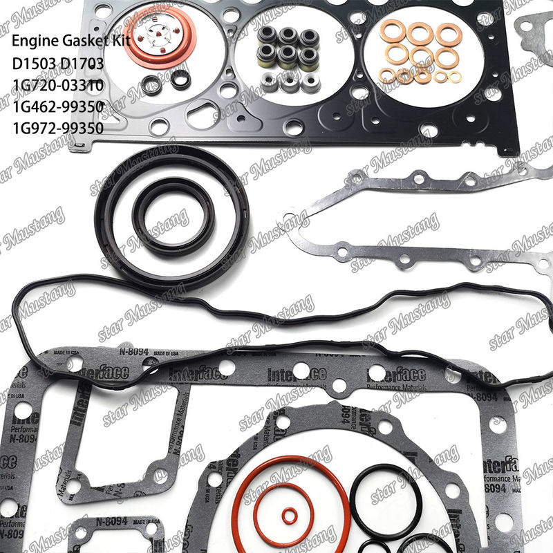 D1503 D1703 Ensemble complet de joints métalliques 1G720-03310 1G462-99350 1G972-99350 Convient pour Kubota
