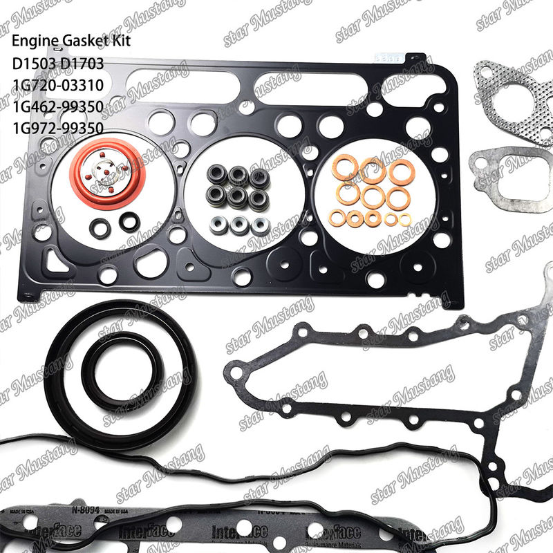 D1503 D1703 Ensemble complet de joints métalliques 1G720-03310 1G462-99350 1G972-99350 Convient pour Kubota