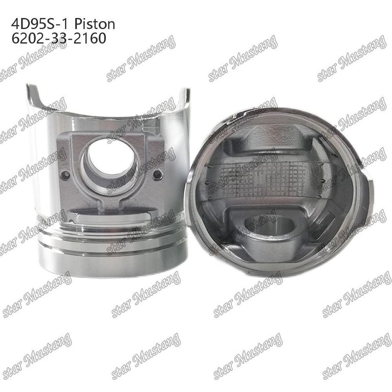 Piston 4D95S-1 104 mm haut bas rond 51 mm chambre de combustion 6202-33-2160 Pour les pièces détachées de moteur Kumatsu