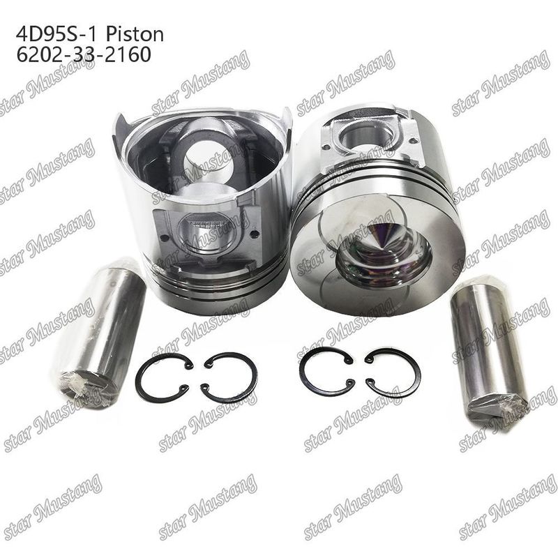 Piston 4D95S-1 104 mm haut bas rond 51 mm chambre de combustion 6202-33-2160 Pour les pièces détachées de moteur Kumatsu