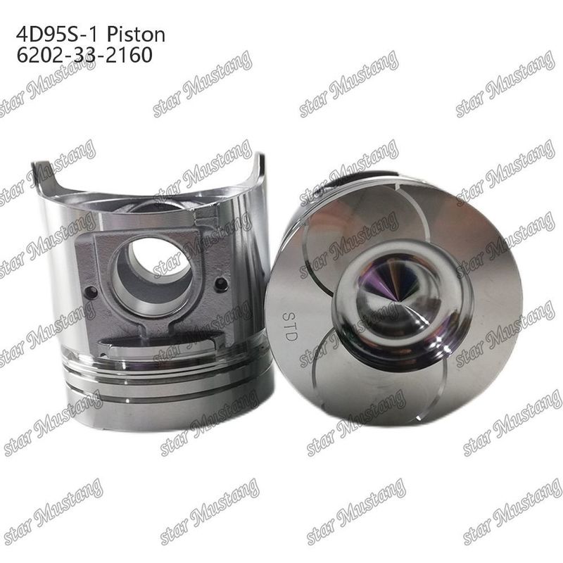 Piston 4D95S-1 104 mm haut bas rond 51 mm chambre de combustion 6202-33-2160 Pour les pièces détachées de moteur Kumatsu