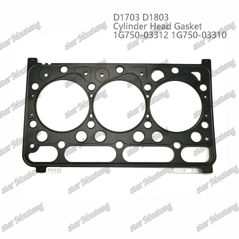 D1703 D1803 Serre à gaz métallique de 1,20 mm 1G750-03312 1G750-03310 Adapté au moteur Kubota