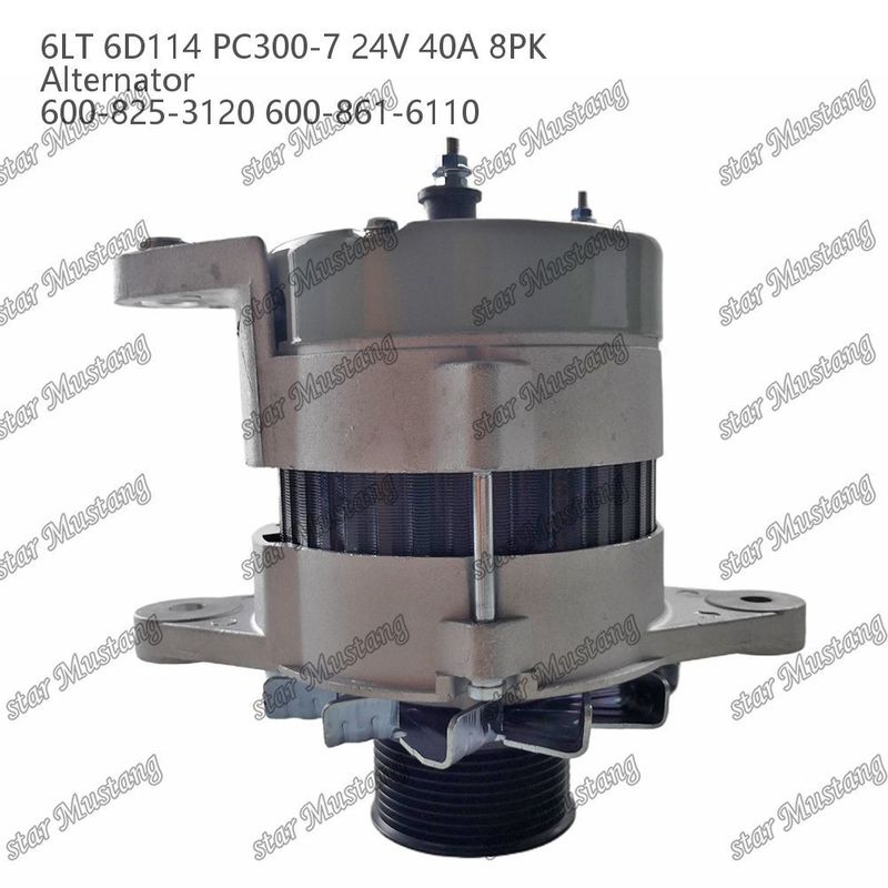 L'alternateur 6LT 6D114 PC300-7 24V 40A 8PK 600-825-3120 600-861-6110