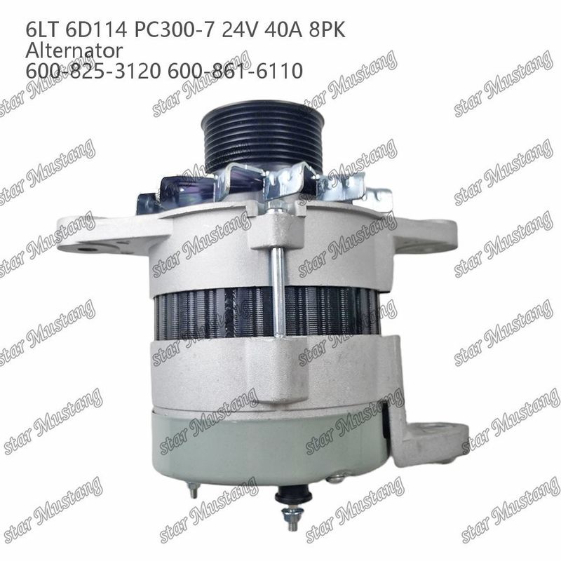 L'alternateur 6LT 6D114 PC300-7 24V 40A 8PK 600-825-3120 600-861-6110