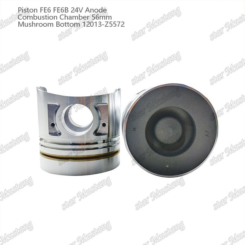 Piston FE6 FE6B 24V Chambre de combustion 56 mm Anode de fond de champignon 12013-Z5572 Pour les pièces de rechange du moteur Nissan