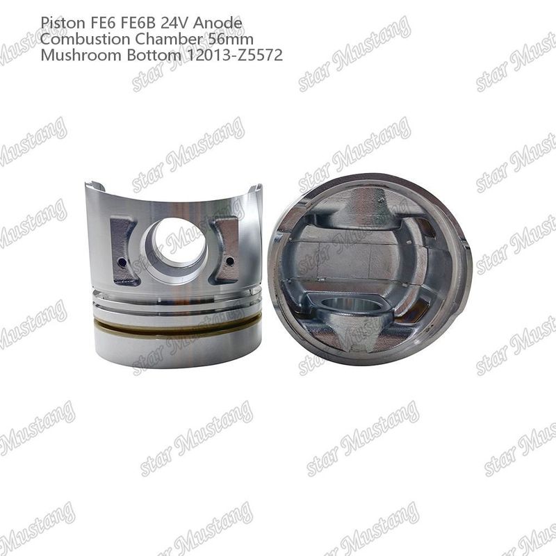 Piston FE6 FE6B 24V Chambre de combustion 56 mm Anode de fond de champignon 12013-Z5572 Pour les pièces de rechange du moteur Nissan