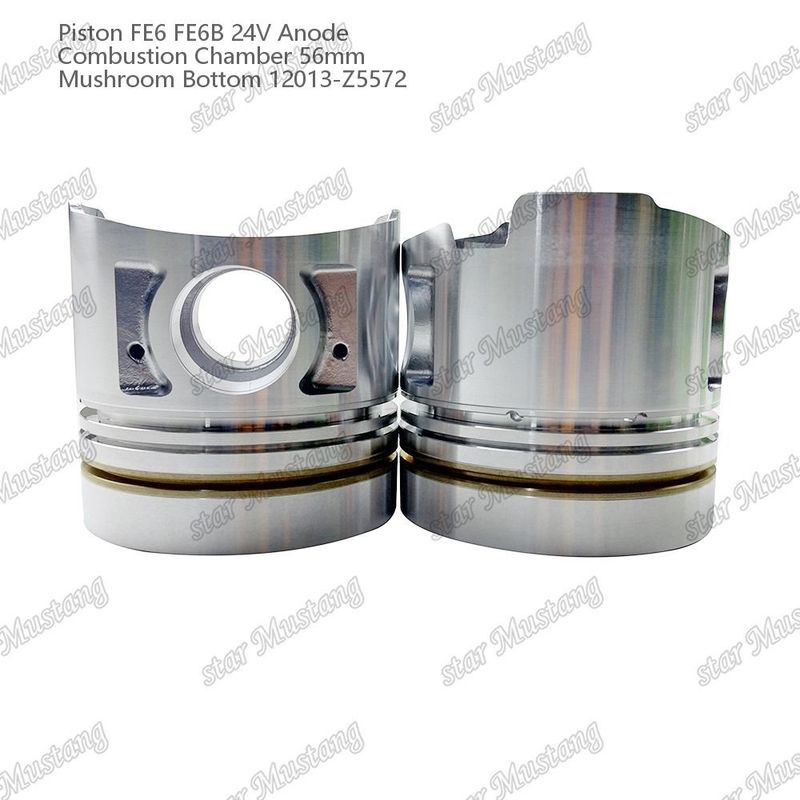 Piston FE6 FE6B 24V Chambre de combustion 56 mm Anode de fond de champignon 12013-Z5572 Pour les pièces de rechange du moteur Nissan