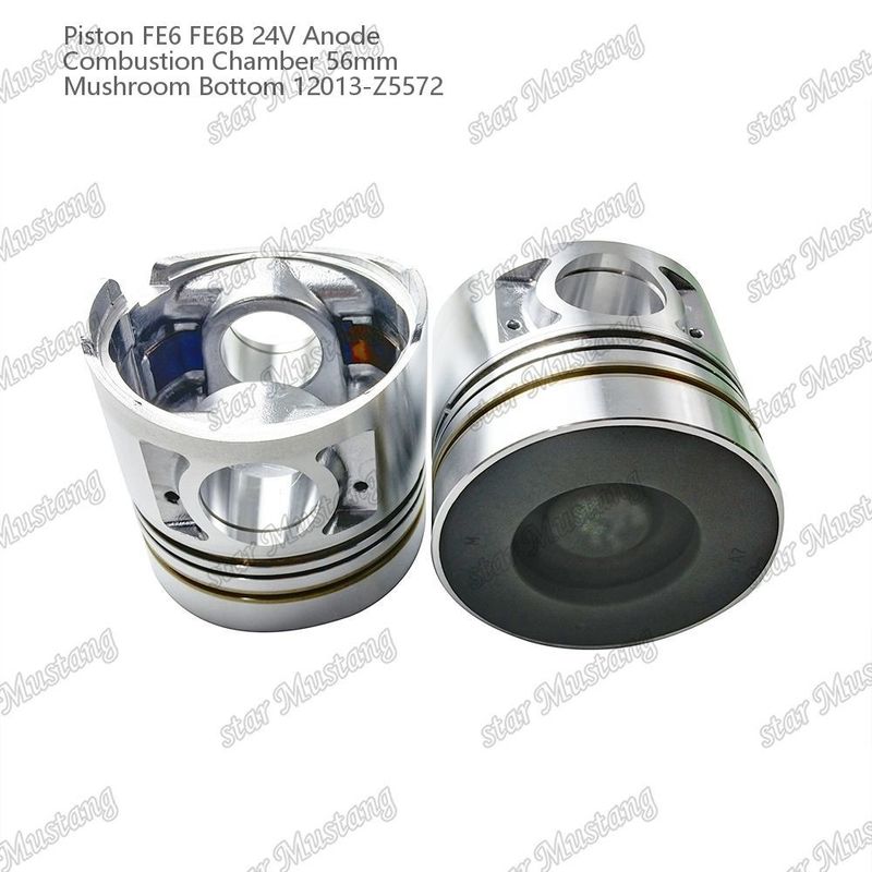 Piston FE6 FE6B 24V Chambre de combustion 56 mm Anode de fond de champignon 12013-Z5572 Pour les pièces de rechange du moteur Nissan