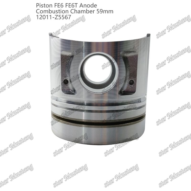 Piston FE6 FE6T Chambre de combustion 59 mm Anode de fond pointu 3x2x4 mm 12011-Z5567 Pour les pièces détachées de moteur Mitsubishi