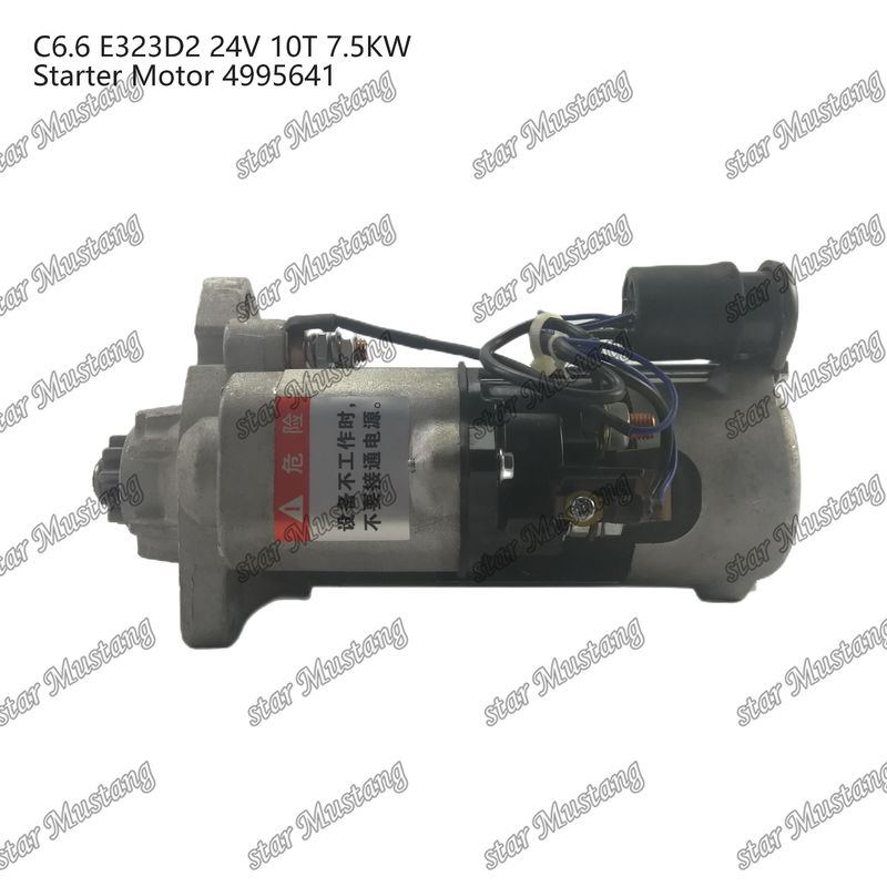 Moteur de démarrage C6.6 E323D2 24V 10T 7,5 kW 4995641 Pour pièces détachées de moteur Caterpillar