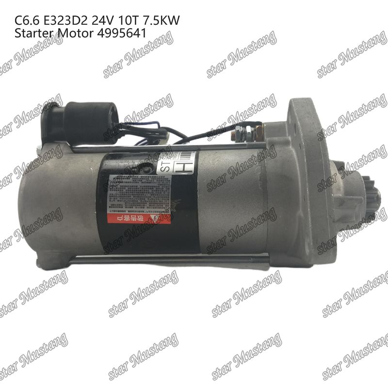 Moteur de démarrage C6.6 E323D2 24V 10T 7,5 kW 4995641 Pour pièces détachées de moteur Caterpillar