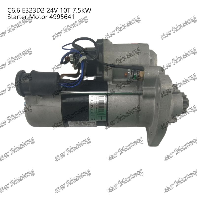 Moteur de démarrage C6.6 E323D2 24V 10T 7,5 kW 4995641 Pour pièces détachées de moteur Caterpillar