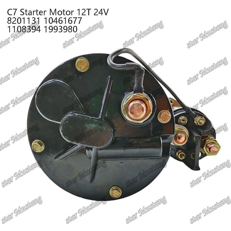 Moteur de démarrage C7 12T 24V 8201131 10461677 1108394 1993980 Pour pièces détachées de moteur Caterpillar