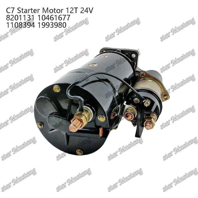 Moteur de démarrage C7 12T 24V 8201131 10461677 1108394 1993980 Pour pièces détachées de moteur Caterpillar