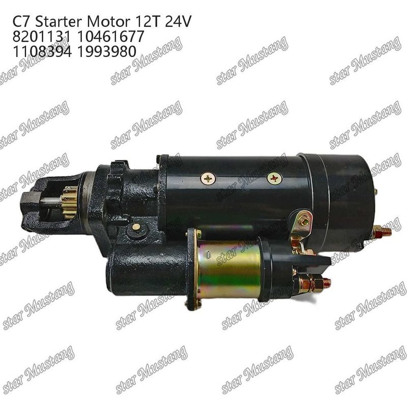 Moteur de démarrage C7 12T 24V 8201131 10461677 1108394 1993980 Pour pièces détachées de moteur Caterpillar