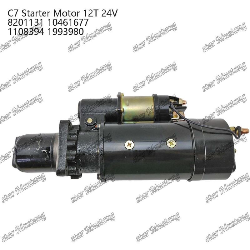 Moteur de démarrage C7 12T 24V 8201131 10461677 1108394 1993980 Pour pièces détachées de moteur Caterpillar