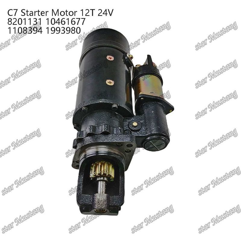Moteur de démarrage C7 12T 24V 8201131 10461677 1108394 1993980 Pour pièces détachées de moteur Caterpillar